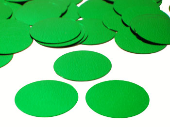 Shiny Green Confetti Circles, 3/4